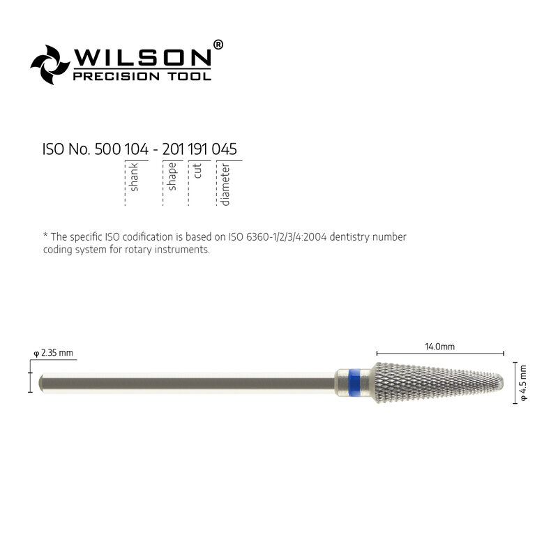 WILSON PRECISION เครื่องมือ5001705-ISO 201 191 045ทังสเตนคาร์ไบด์ Burs สำหรับตัดโลหะ