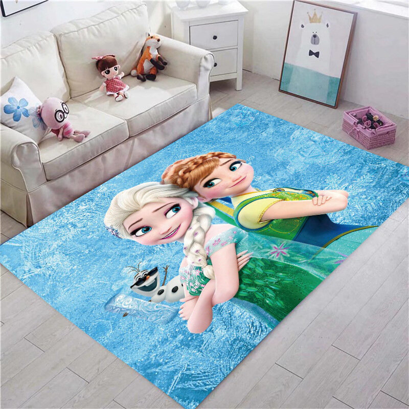 Disney Frozen Rug Kids Playmat Cartoon Princess Cute Children Room Carpet Tale Girl Bedroom Living Room Blanket kids rug Gift