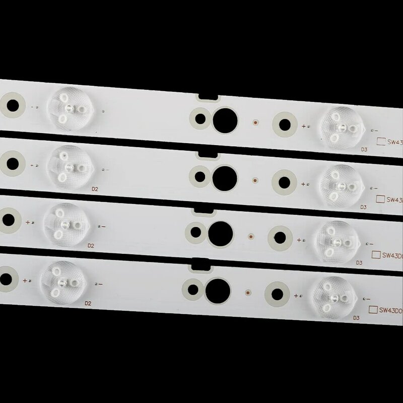 8/16 buah strip lampu latar LED untuk LG 43 "TV SW43D09L/R-ZC22AG-02 CRH-A4330300105R6CNRev1.0 LED 43UG620V lamp 4/5 lampu
