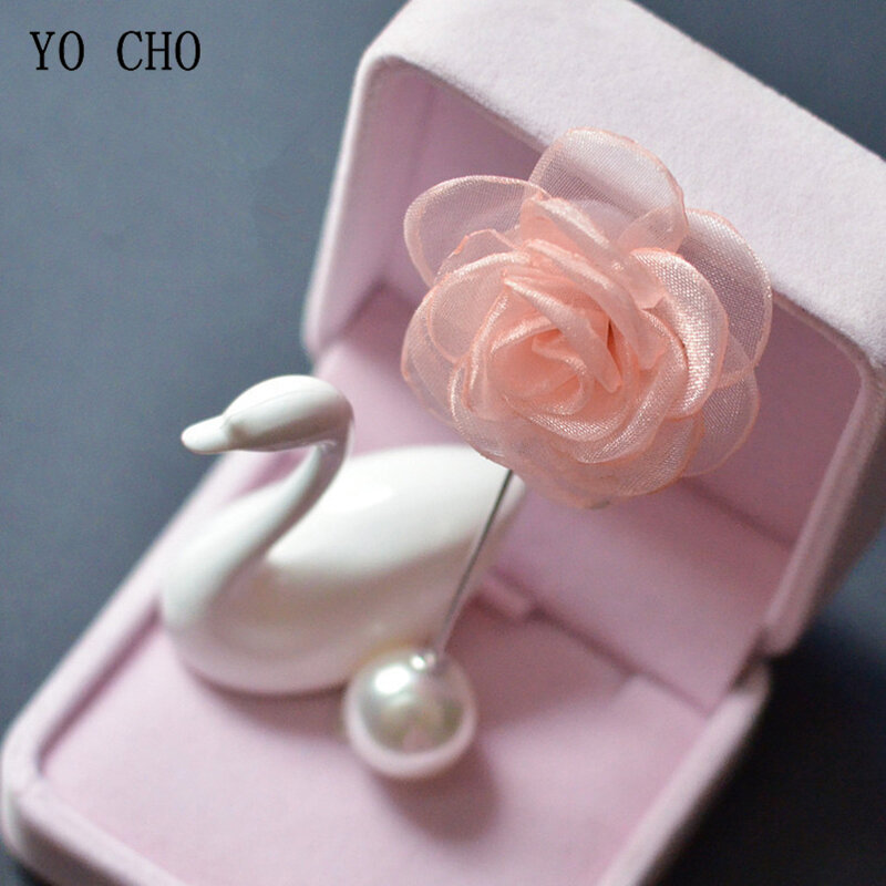 Yo Cho Boutonniere Sutra Buatan Rose Bunga Pernikahan Pengantin Pria Pertemuan Pesta Kancing Pribadi Korsase Dekorasi Pria Pin Lubang Kancing