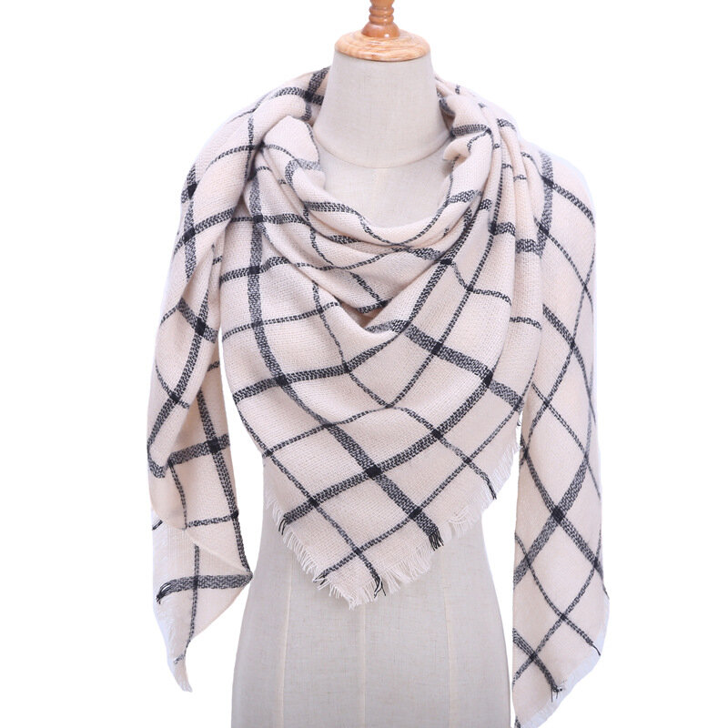 2021 nuovo Design di marca sciarpa da donna moda Plaid sciarpe in Cashmere invernale Lady Pashmina scialle avvolge collo caldo Bandana Foulard