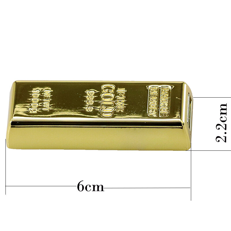 Clé USB en forme de lingot d'or, dernière barre de métal, 128 GB, 2.0, 256 GB, 8GB 16GB 32GB 64GB,