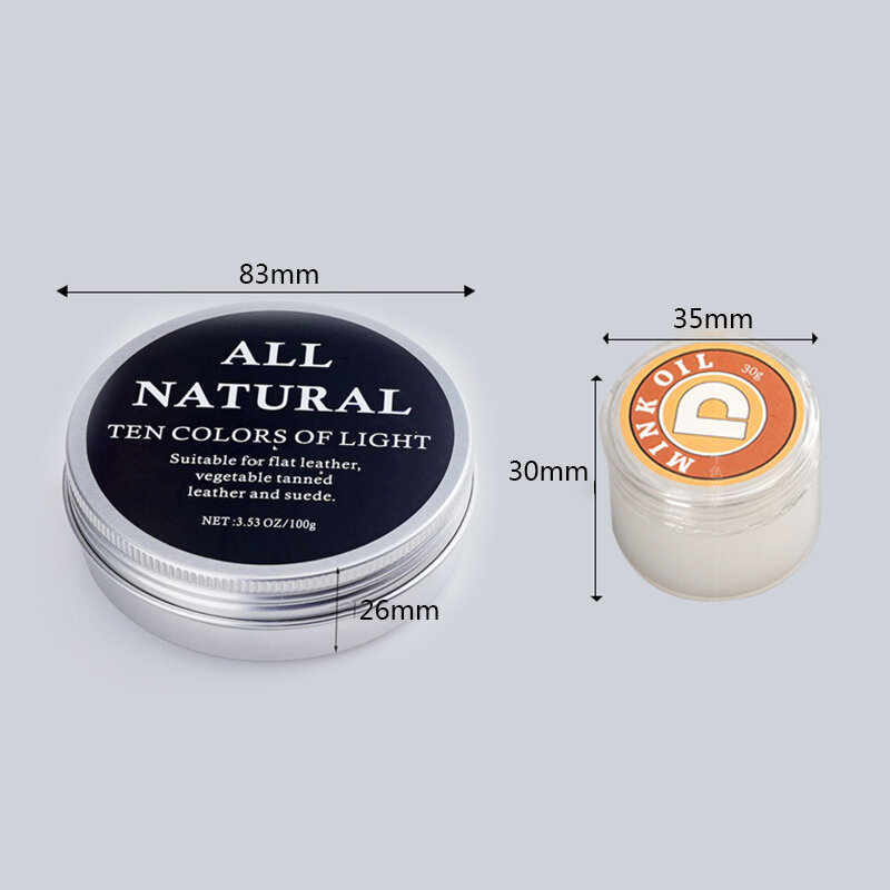 NUBECOM 30ml/100ml Mink Oil Cream For Leather Shoes Bags Leather Care Cream Leather Maintenance Cream Leathercraft Accessories