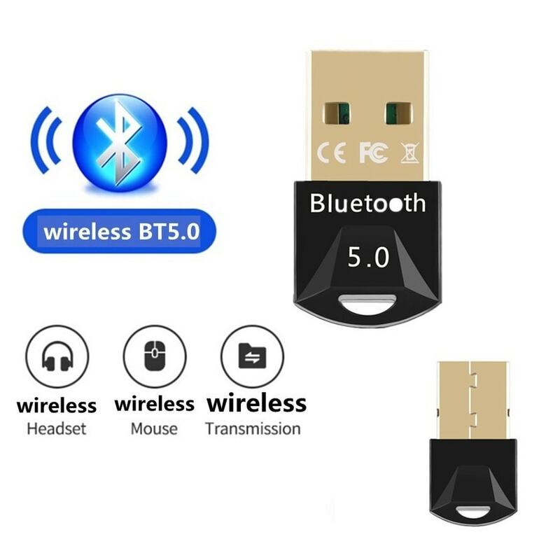 WvvMvv USB لاسلكي BT5.0 محول 5.0 استقبال 5.0 دونغل عالية السرعة الارسال محول USB لاسلكي لأجهزة الكمبيوتر المحمول جهاز كمبيوتر شخصي