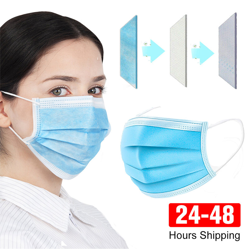 Stock in europa! 200 pz maschere per il viso maschera a 3 strati maschera per la bocca del particelle 95% maschera filtro