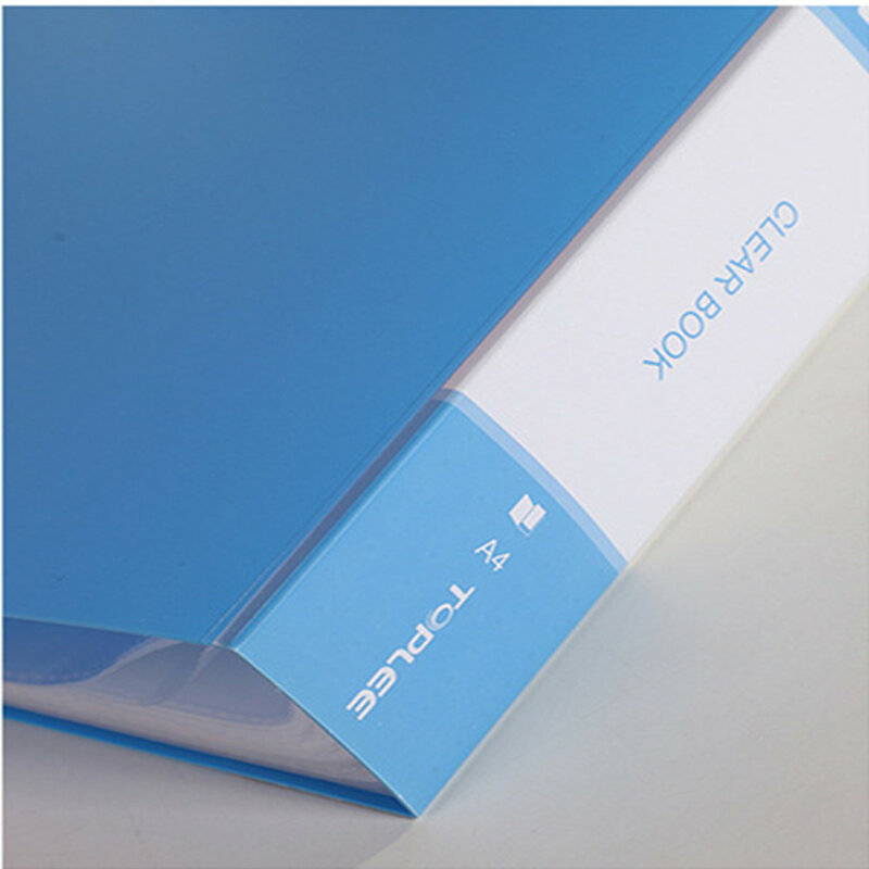 20 páginas de apresentação de plástico livro pasta pasta arquivo limpar mangas protetores exibir livro documento organizador escritório