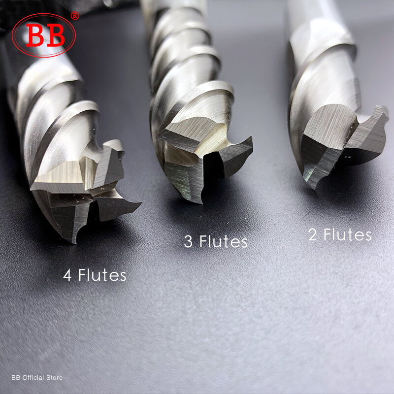 BB High Precision HSS Metal Cutter, Cobalt Milling Tool, Chaveiro, Router Bit, 2 flautas, 3 flautas, D1-32mm, 2 flautas, 3 flautas, 4 flautas