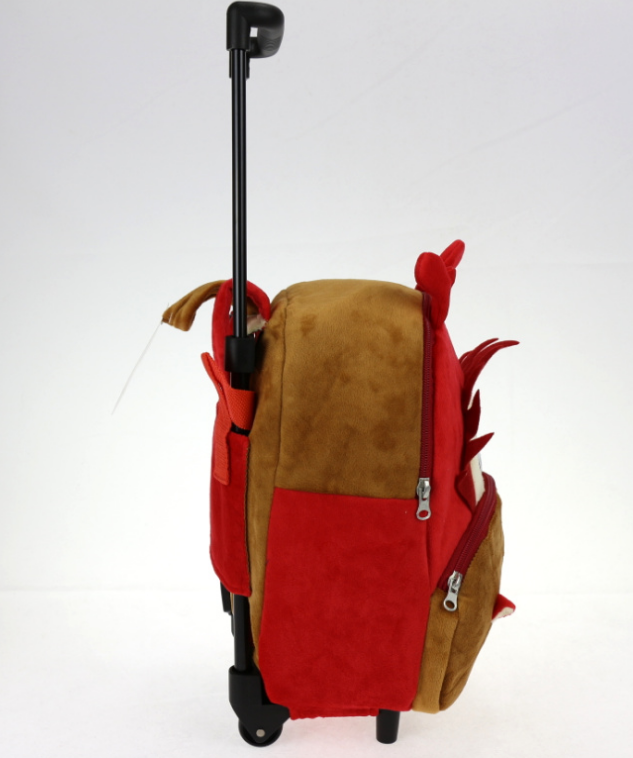 Mochila para muñecas de jardín de infantes, bolsas de equipaje rodantes de doble uso para niños de 1 a 6 años, maleta con carrito desmontable, bolso escolar