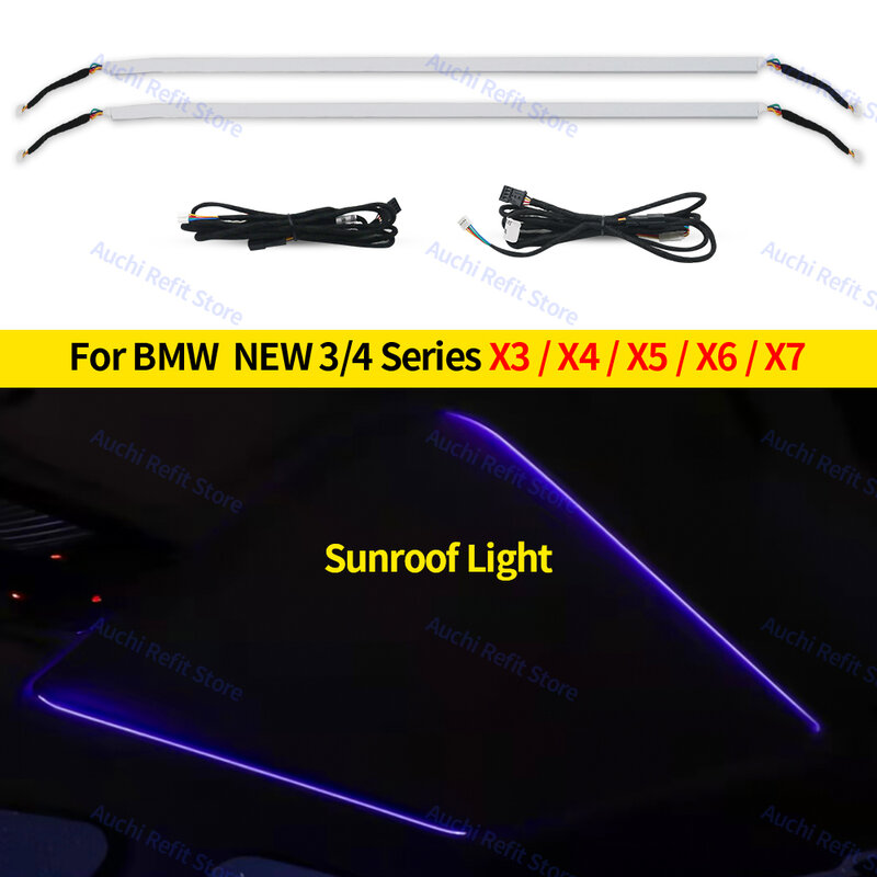 11 kolory LED szyberdach światło do BMW serii 3/5 G20 G30 G01 G05 X3 X4 X5 X6 X7 na dach samochodowy panoramiczne okna dachowe światła otoczenia remont