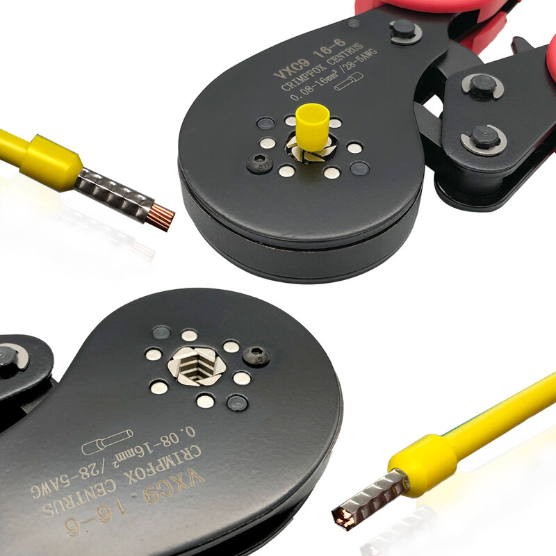 Pinze a crimpare terminali tubolari utensili manuali VXC9 16 - 6 0.08 - 16mm2 30 - 5AWG Mini Set di pinze elettriche