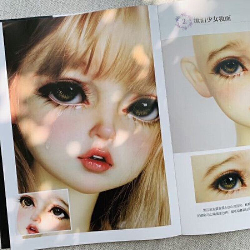 Libro de análisis de maquillaje para niñas, libro Tutorial de Maquillaje de textura, articulaciones de bola BJD, libros de arte de colección