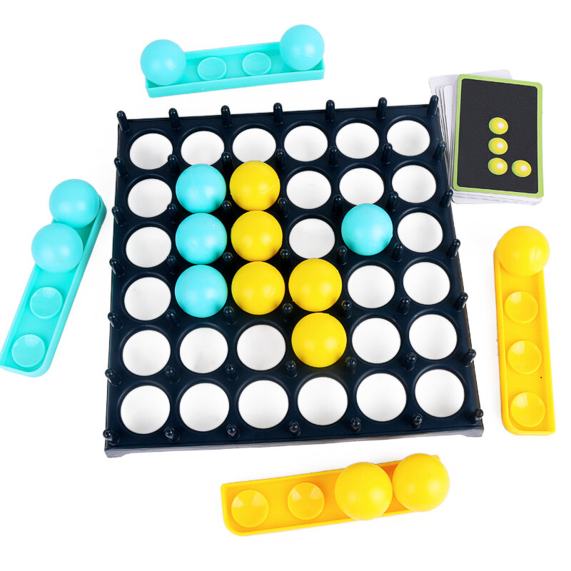 Divertente interazione genitore-figlio Puzzle Pattern Match gioco da tavolo con palla rimbalzante da tavolo per 3 +