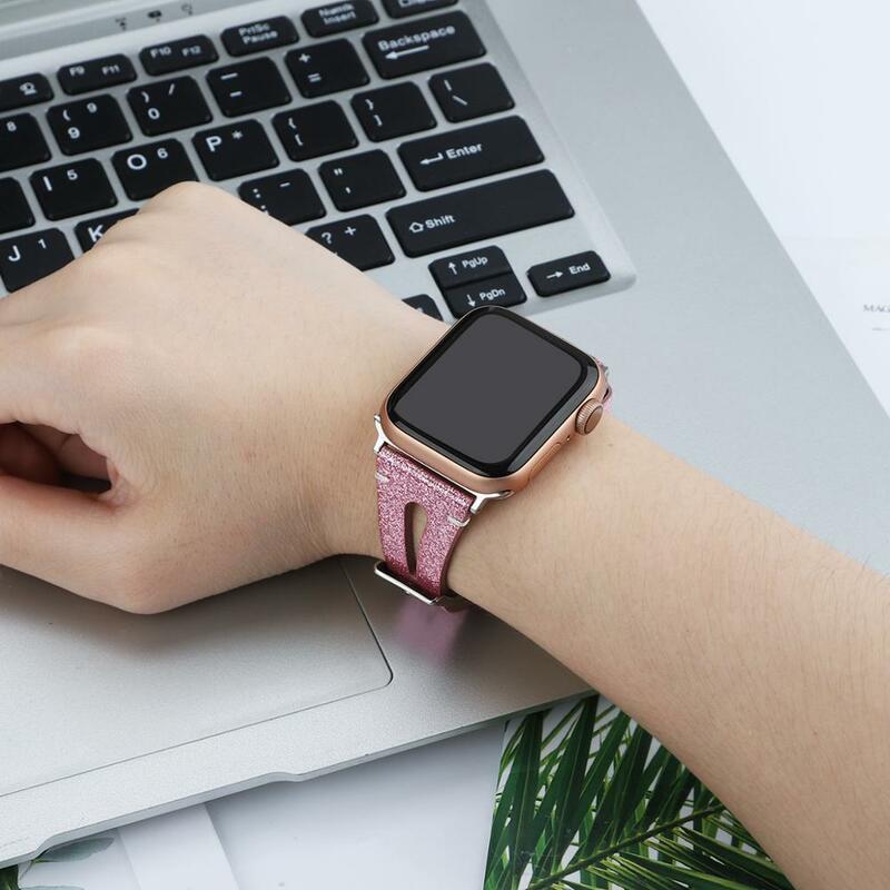 Кожаный ремешок для наручных часов Apple Watch 38 мм, длина-44 мм, кожаный ремешок браслет Сменные Ремешки для наручных часов Iwatch серии 4/3/2/1 браслет ...