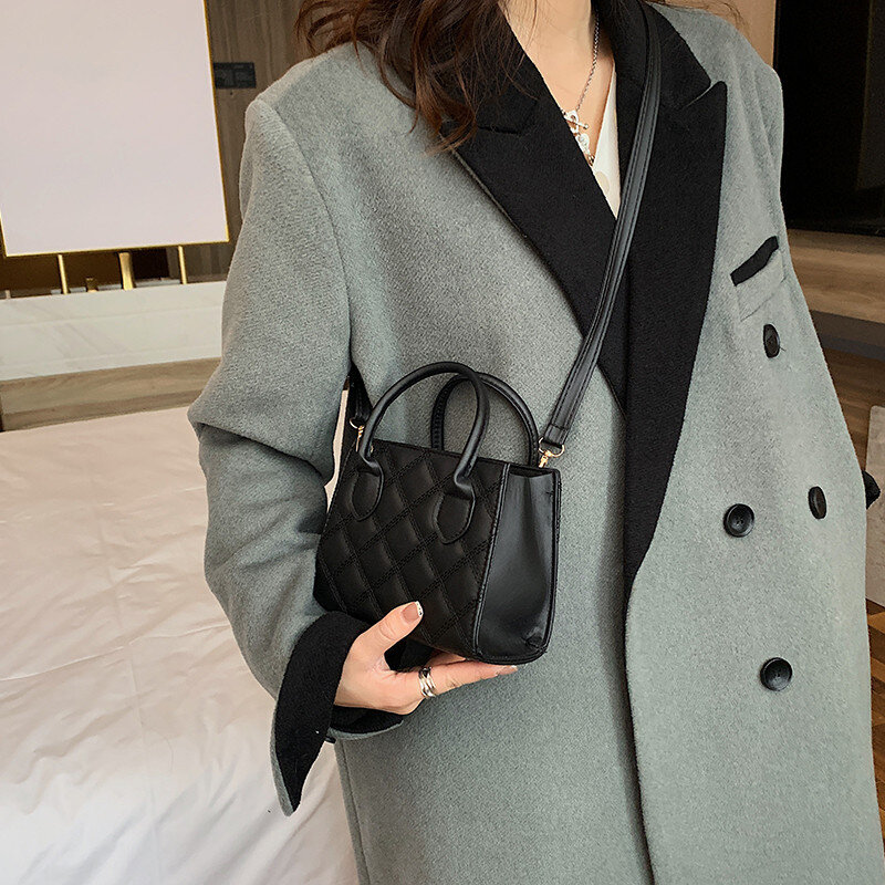 Sacos de designer para as mulheres bolsa 2022 moda crossbody saco xadrez mão tote couro do plutônio feminino ombro mensageiro sacos