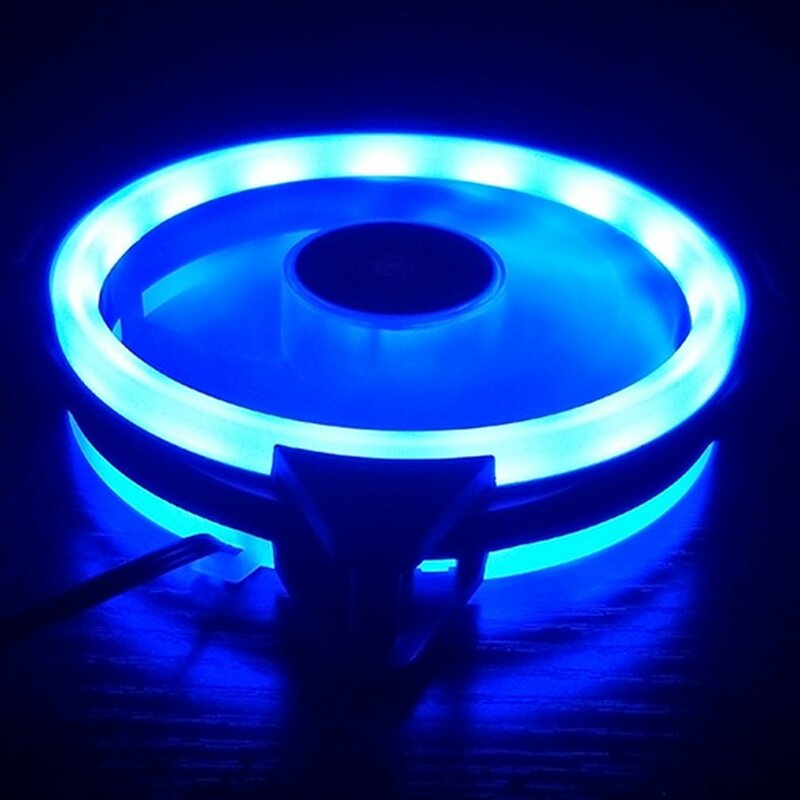 120mm PC Computer Case Fans Ultra Silent LED Cooling Fan 12VDC 3P IDE 4Pin Radiator CPU Cooler Fan With Anti-Vibration Rubber