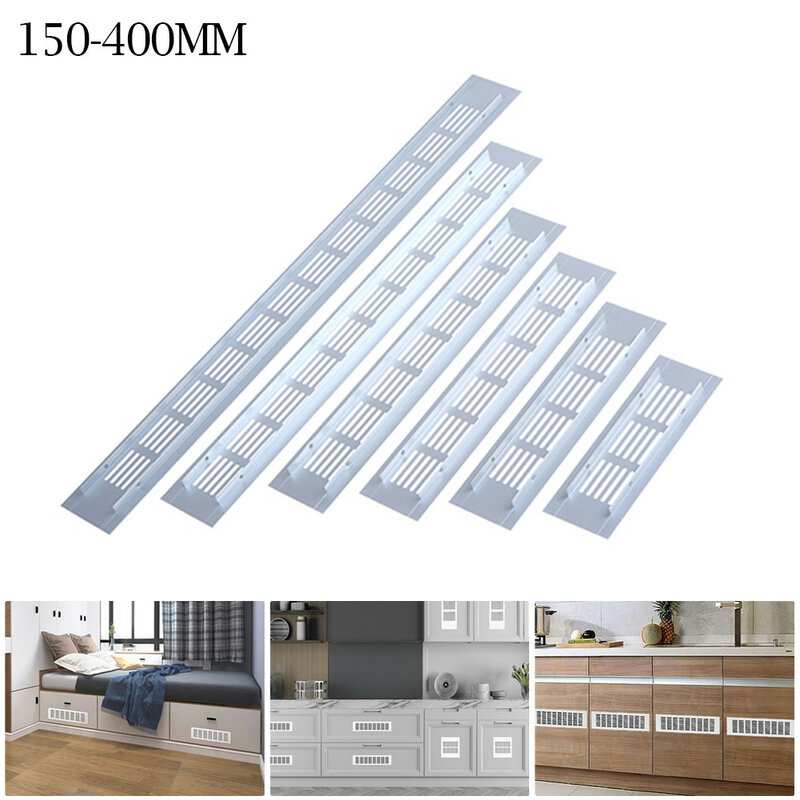50mm Aluminium Rectangular Cabinet Wardrobe Air Vent Grille Ventilation-Cover Ventilation Grille Vents Perforated Sheet