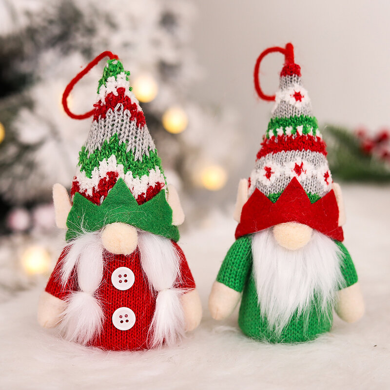 Liontin Gantung Natal Boneka Santa Klaus Dekorasi Pohon Natal untuk Kerajinan Ornamen Natal Natal 2022 Tahun Baru