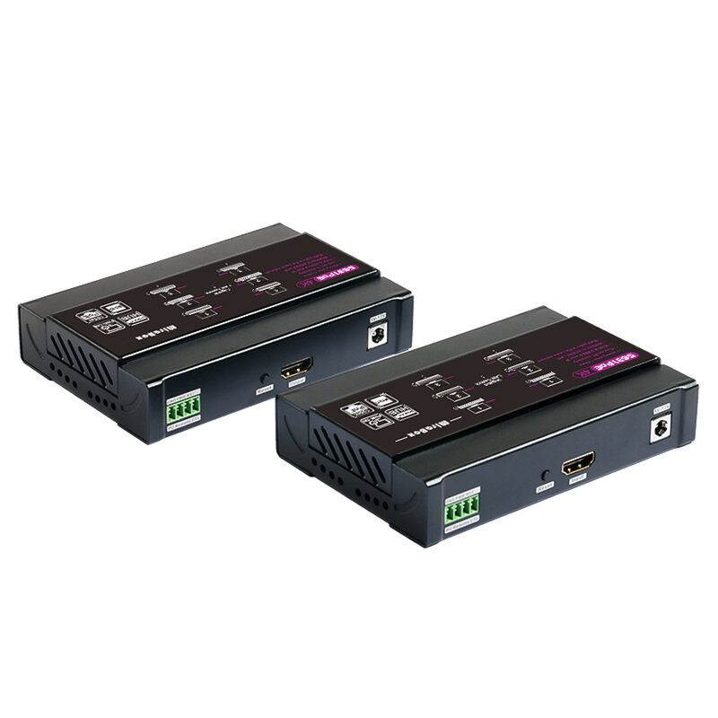 4K PoE Hdmi-kompatibel Extender KVM Extender Melalui IP Hingga 100M USB Extender Atas Tunggal Cat6 Mendukung Remote Power Switch RS232