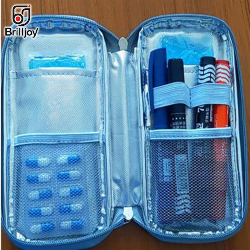 Brilljoy Baru Berkualitas Tinggi Portable Insulin Ice Cooler Tas Case Pena Kantong Diabetes Organizer Tas Travel Travel Grosir & dropshi