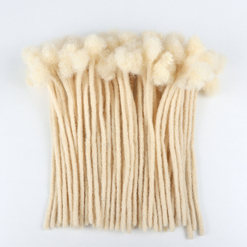 VAST-Extensions de dreadlocks blondes, 100% cheveux humains, entièrement faites à la main, épaisseur 613 cm, 60 brins, 0.6