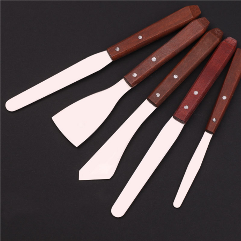 Fine Arts Professional Stainless Steel Spatula Kit Palette Knife for Oil Painting Mixed Scraper Art Supplies