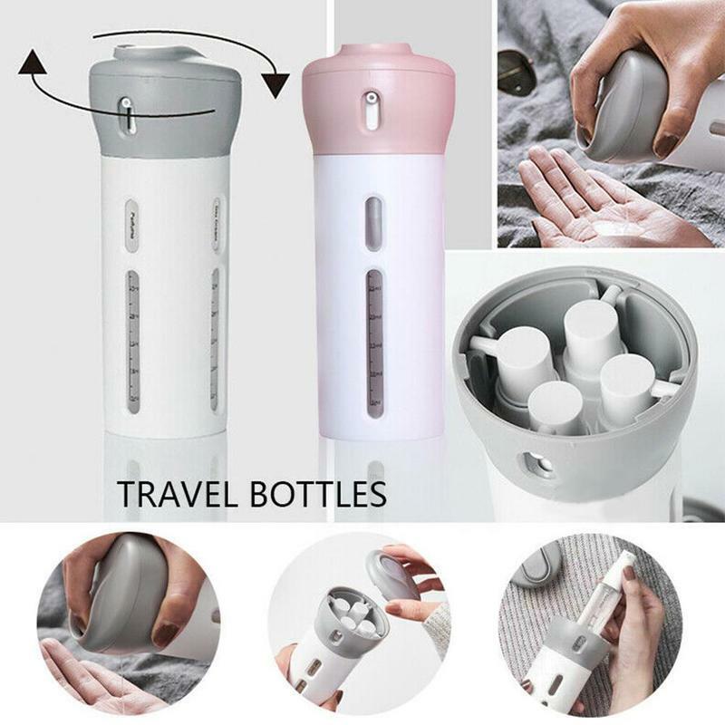 Tragbare 4 In 1 Lotion Dispenser Flasche Reise Emulsion Abfüllung Shampoo Dusche Reise Zubehör Sub-flasche Dropshipping
