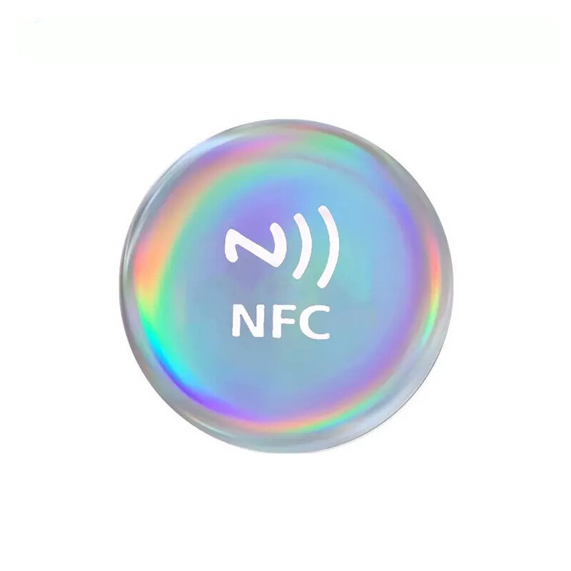 1 Stück 13,56 Byte MHz Durchmesser 30mm Anti-Metall-NFC Nfc213 Epoxy-Etiketten/Aufkleber alle Handy Social Share Onehop-Tag
