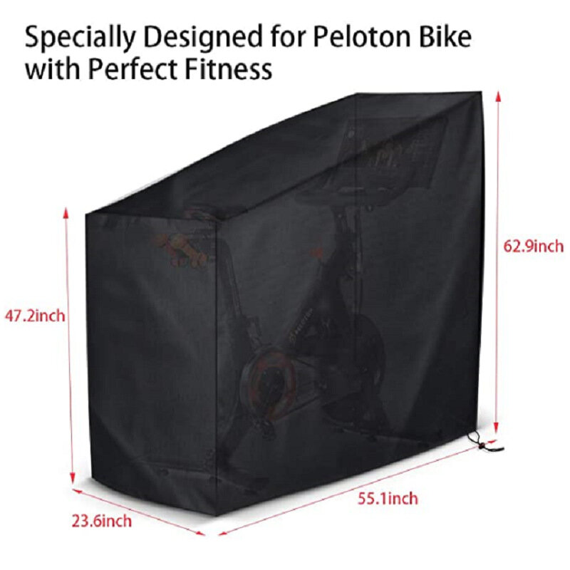 Cubierta para bicicleta de ejercicio o giratoria, cubierta para interior y exterior Cubierta protectora para bicicleta, cubierta impermeable para muebles