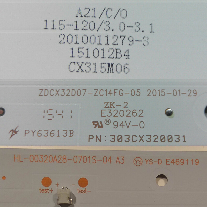 598Mm LED Truyền Hình Ban Nhạc Cho TurboX TXV3234 32 "Truyền Hình Bóng LED Đèn Nền Dải CX315DLEDM LE-3228A Dòng Cai Trị Mảng CX315M06 TLJ32C7LED