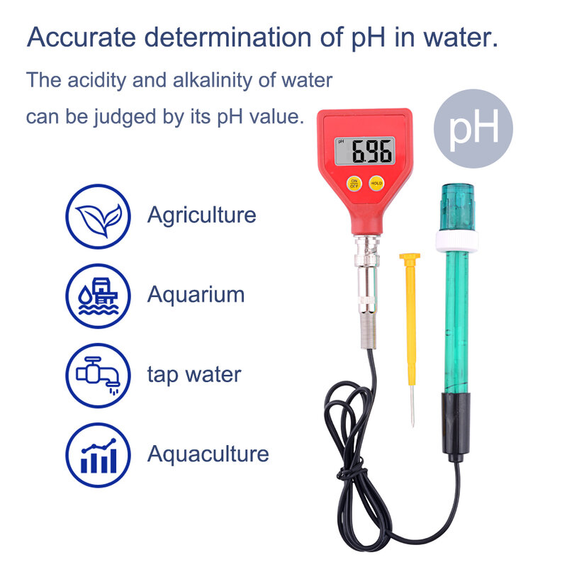 Yieryi-mètre numérique d'acidité, pH testeur de pH testeur de sol pour les plantes fleurs mesure de l'humidité des légumes