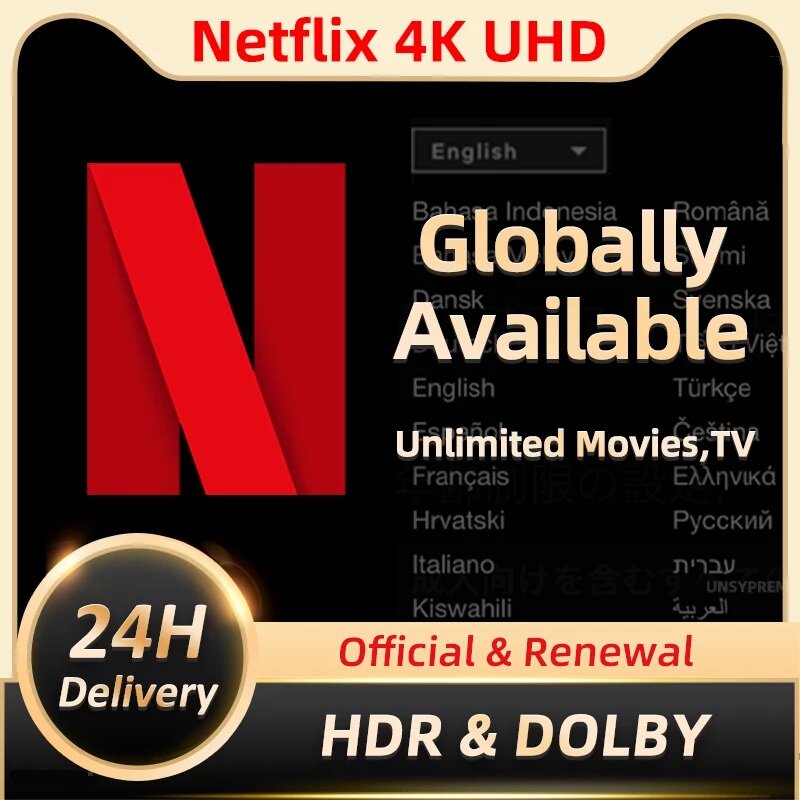 Cuenta Global Netflix Premium 4K Ultra HD 5 pantallas, Mini ventana de papel en blanco sobre para regalo, tarjeta de invitación de boda