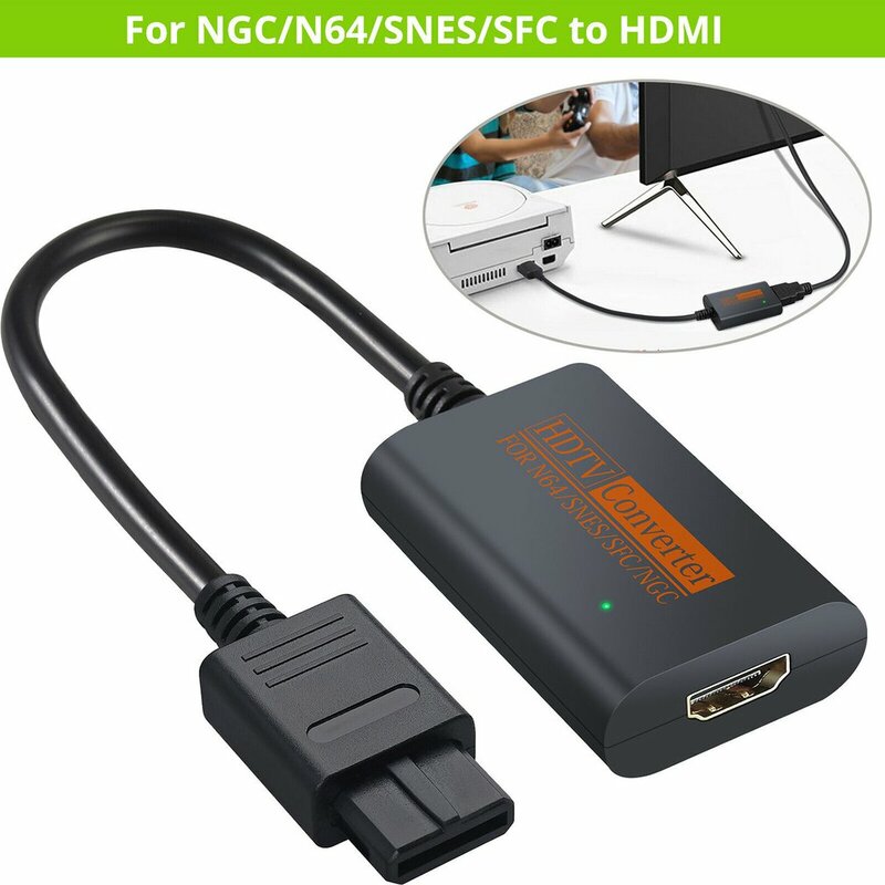 플러그 NGC/SNES/N64 용 HDMI 호환 컨버터 어댑터 Nintend 64 용 gamecube 어댑터 플러그 디지털 컨버터 박스 tv