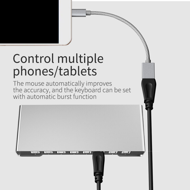 Unnlink USB 8 Port Pengontrol Sinkron USB KM 1 Set Kontrol Mouse Keyboard 8 Buah/Komputer/Laptop/Meja untuk Workstation
