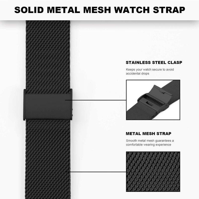2020 ajuste cinta para huawei relógio ajuste cinta acessórios de aço inoxidável metal deslizante fivela pulseira huawei pulseira relógio banda