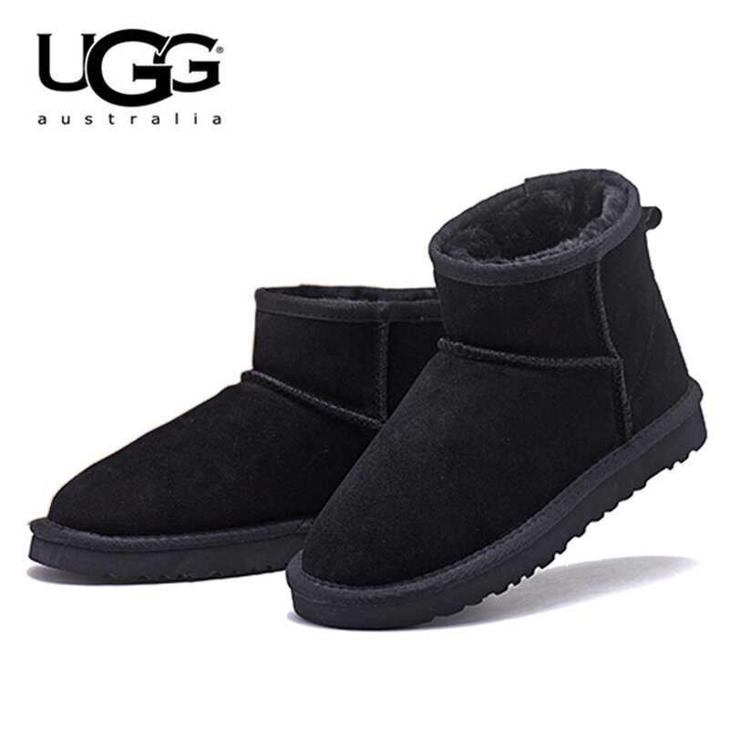 Ugged-botas UGG para mujer, zapatos de nieve, botas de invierno cálidas de piel de oveja clásica, botas australianas, Uggs, 5854