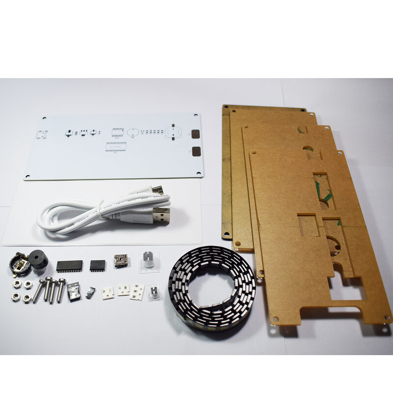 Kit de reloj de alarma de matriz de puntos LED de gran tamaño, llave táctil, bricolaje, DS3231