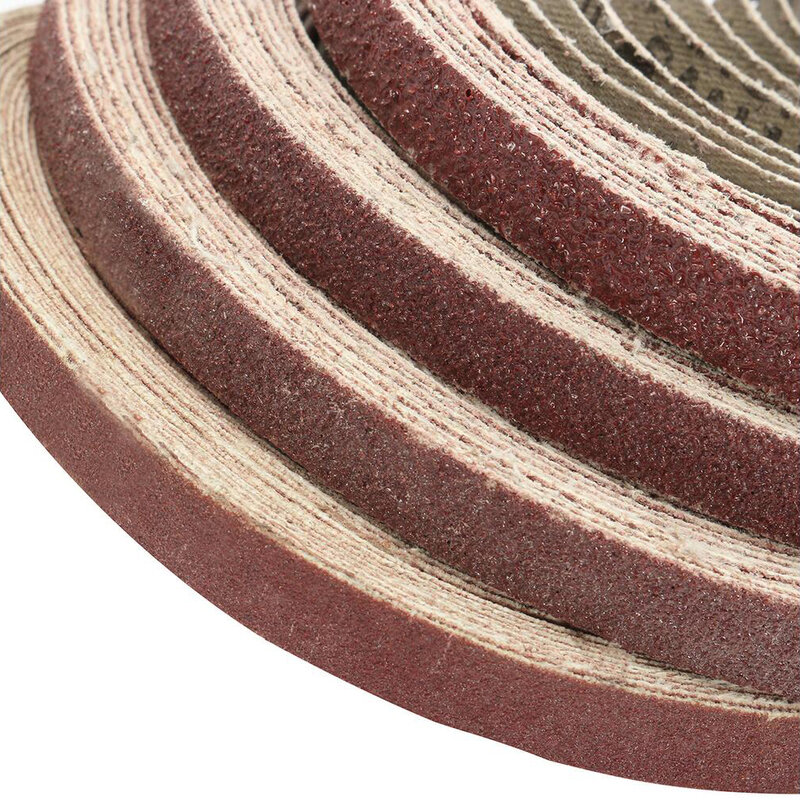 WENXING 50pcs 330*10mm Sanding Belts 40-400Grits Sandpaper Abrasive Bands Belt Sander Abrasive Tool Wood Soft Metal Polishing