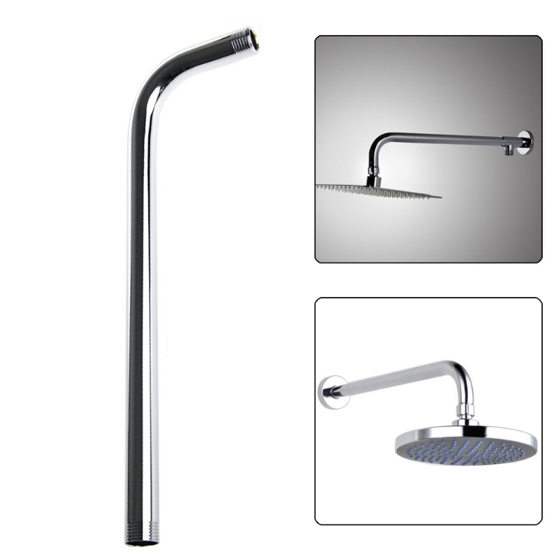 2024 New 60CM Wall Shower Head Arm Extension Pipe Long Stainless Steel Bathroom Home