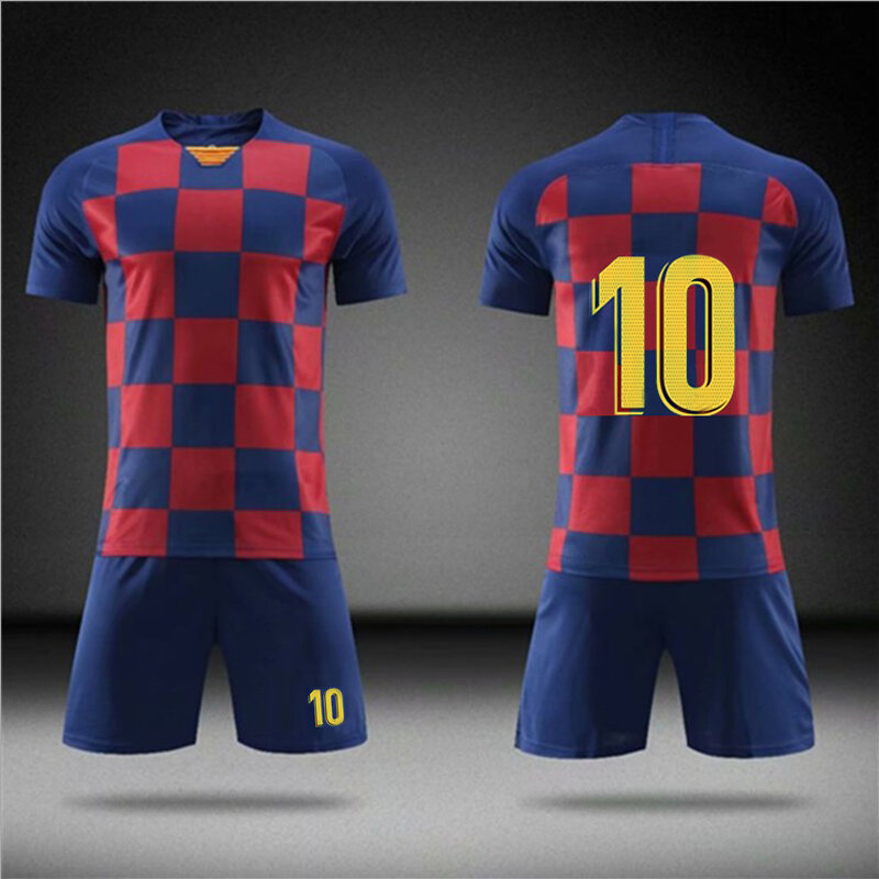 21/20/19 Football jerseys Boys girls Soccer Clothes Sets Men child Futbol Barcelona Training Uniforms Kids Soccer Training set