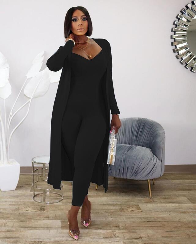 two piece set women 2 piece set women outfits long sleeve cardigans jumpsuit fall clothes for female 2020 2 pieces sets outfits