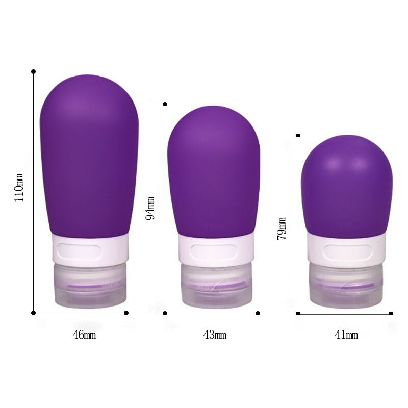 2020 New 38/60/80ml Fashion Candy Color Silicone Travel Bottles Cosmetic Shampoo Lotion Container Travel Accessories