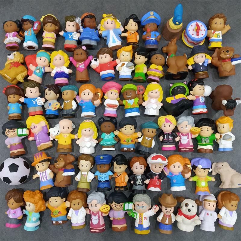 Figuras de acción de Fisher, juguetes de regalo para niños, figuras de acción de dibujos animados de Mini gente, abuela, Mia, Doctor, astronauta, 2 pulgadas