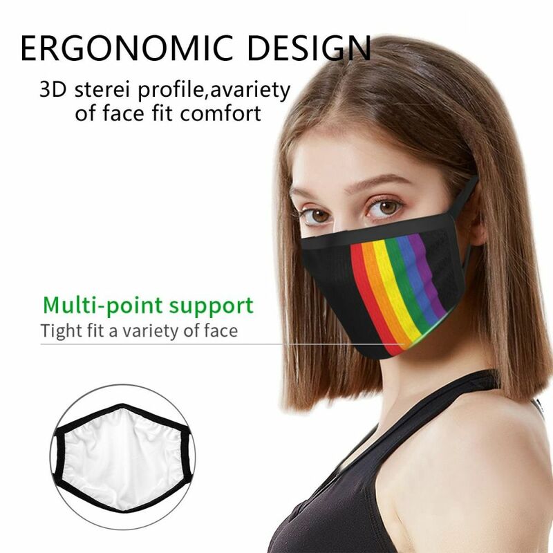 Rainbow Pride LGBT maschera facciale riutilizzabile Anti Haze maschera antipolvere maschera protettiva respiratore muffola