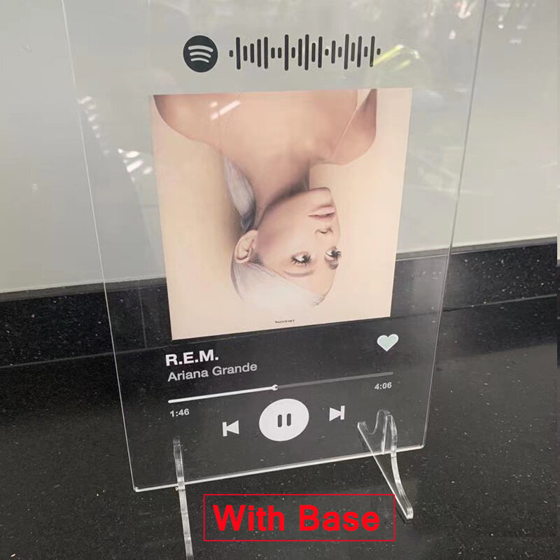 Tavola acrilica personalizzata con Base del supporto codice Spotify personalizzato anniversario Album fotografico targa foto personali/Album regalo