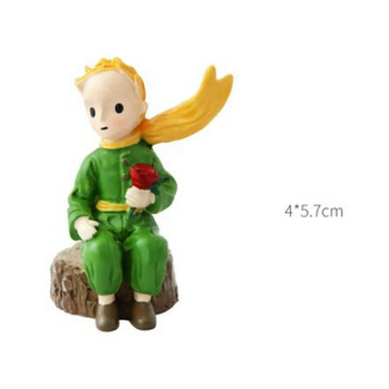 Belle figurine d'action en résine du petit prince rose, collection de figurines de renard, poupées modèles pour fille et garçon, cadeau pour la décoration de la maison et du bureau