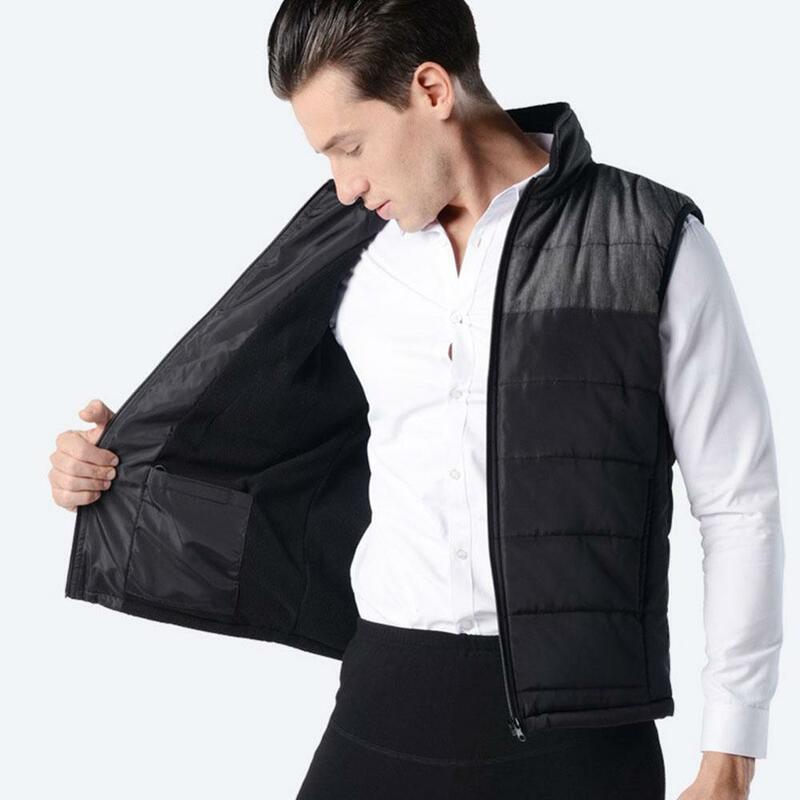 Parejas Chaleco de algodón de calefacción inteligente hombres mujeres exterior USB chaqueta infrarroja invierno chaleco térmico eléctrico Flexible senderismo