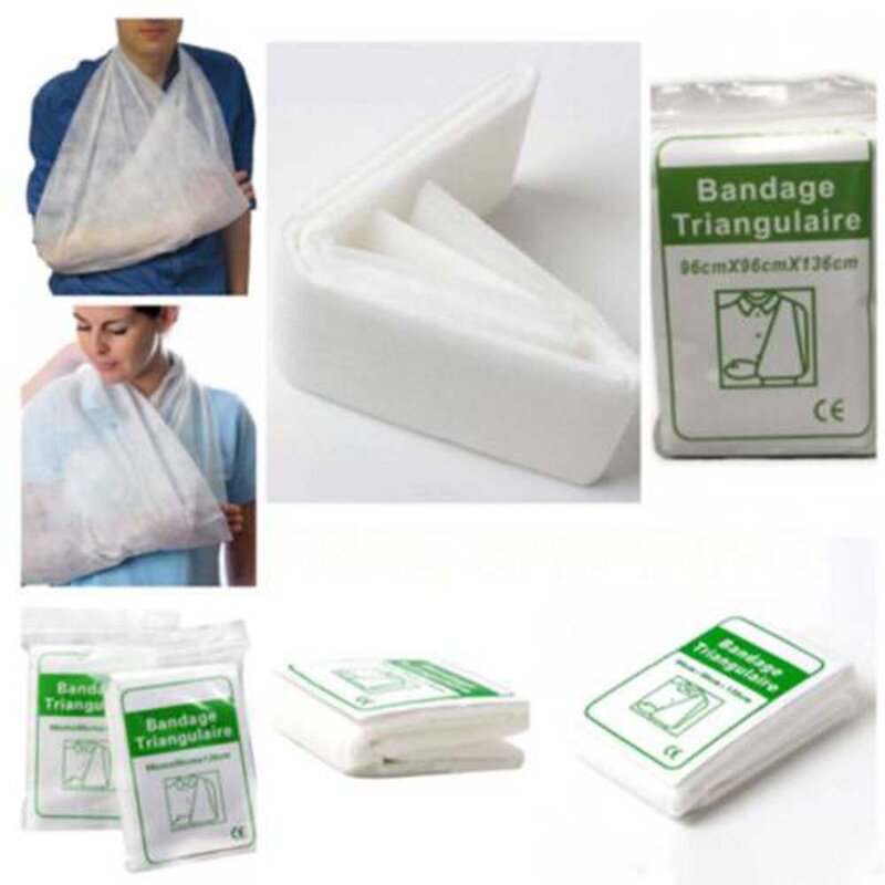 1 sztuk bandaż medyczny trójkątne bandaż pierwszej pomocy stabilizacji złamania awaryjnego apteczka akcesoria kempingowe