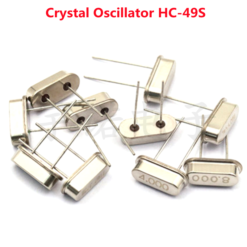 Ressonador de cristal de quartzo, oscilador passivo, HC-49S DIP, 4MHz, 6MHz, 8MHz, 11.0592MHz, 12MHz, 16MHz, 20MHz, 24MHz, 28.375MHz, 40MHz, PCes 10