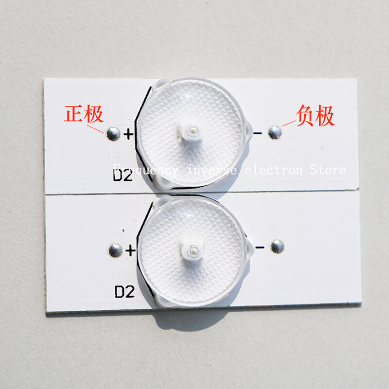 Cuentas de lámpara SMD de 3V con Fliter de lente óptica para reparación de TV LED de 32-65 pulgadas (3V con Cable), tira de retroiluminación LED 100%, 30 Uds.