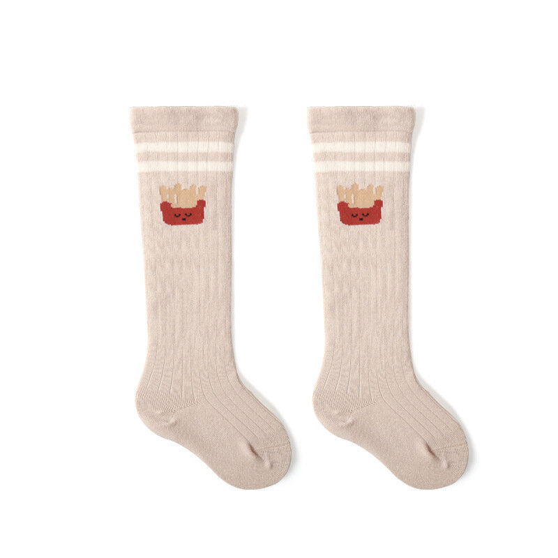 Длинные носки для малышей, изысканные хлопковые весенние мягкие эластичные осенние носки для новорожденных девочек и мальчиков, Детские Мультяшные носки